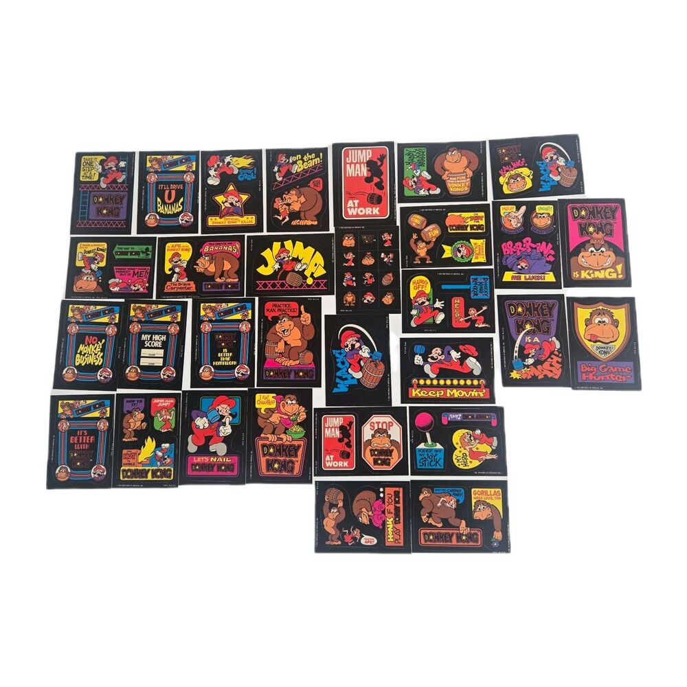 1982 Topps Nintendo America  Donkey Kong  Mario  Trading Card Stickers Set Of 31